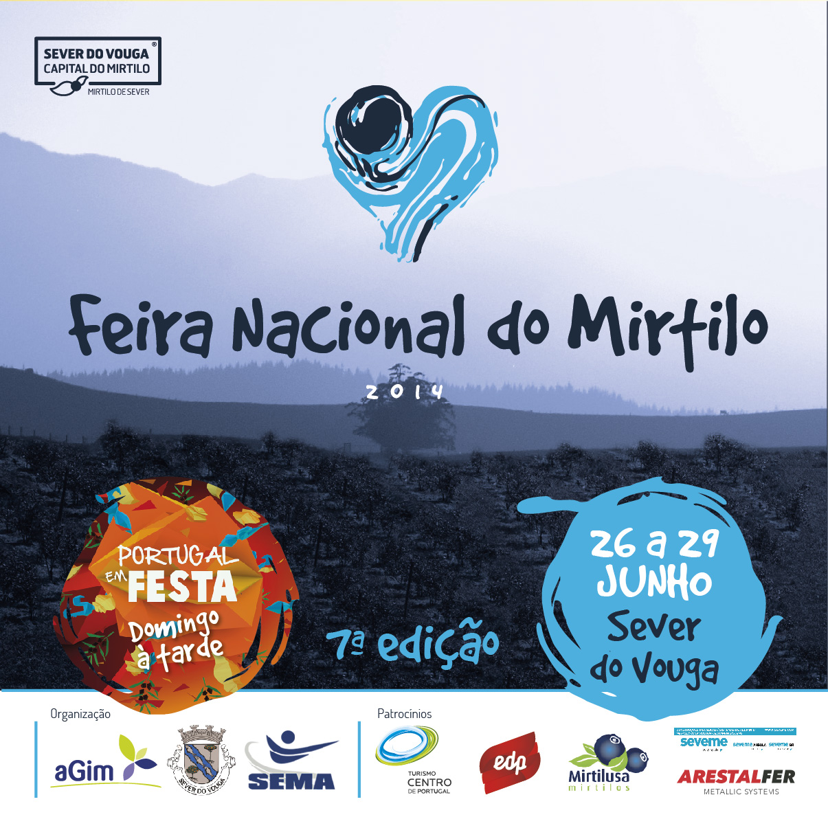 A Feira Nacional do Mirtilo vai decorrer em Sever do Vouga nos dias 26, 27, 28 e 29 de junho