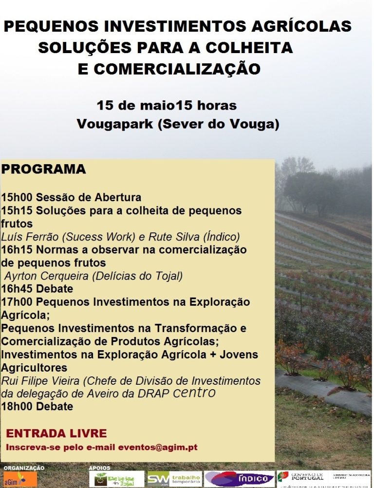 Palestra sobre pequenos investimentos agrícolas, soluções para a colheita e comercialização