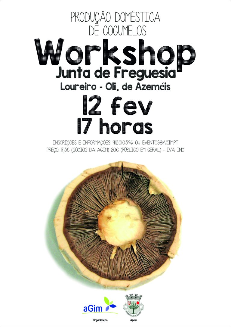 Workshop de produção doméstica de cogumelos em Oliveira de Azeméis