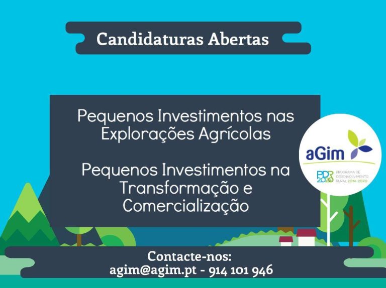 Candidaturas para Pequenos Investimentos nas Explorações Agrícolas e para Pequenos Investimentos na Transformação e Comercialização