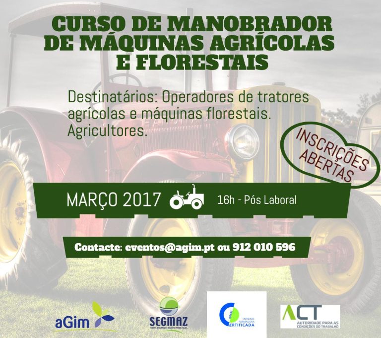 Curso de manobrador de máquinas agrícolas e florestais