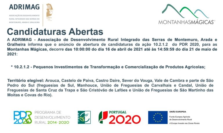 Pequenos Investimentos de transformação de produtos agrícolas: candidaturas abertas na área da ADRIMAG