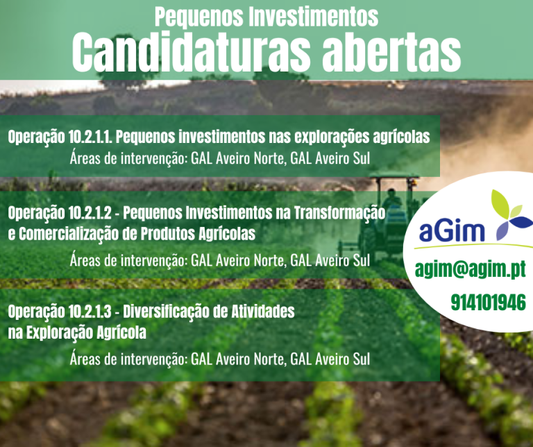 Pequenos Investimentos: candidaturas abertas